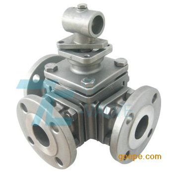 国标三通法兰口球塞阀-球阀-国标三通法兰口球