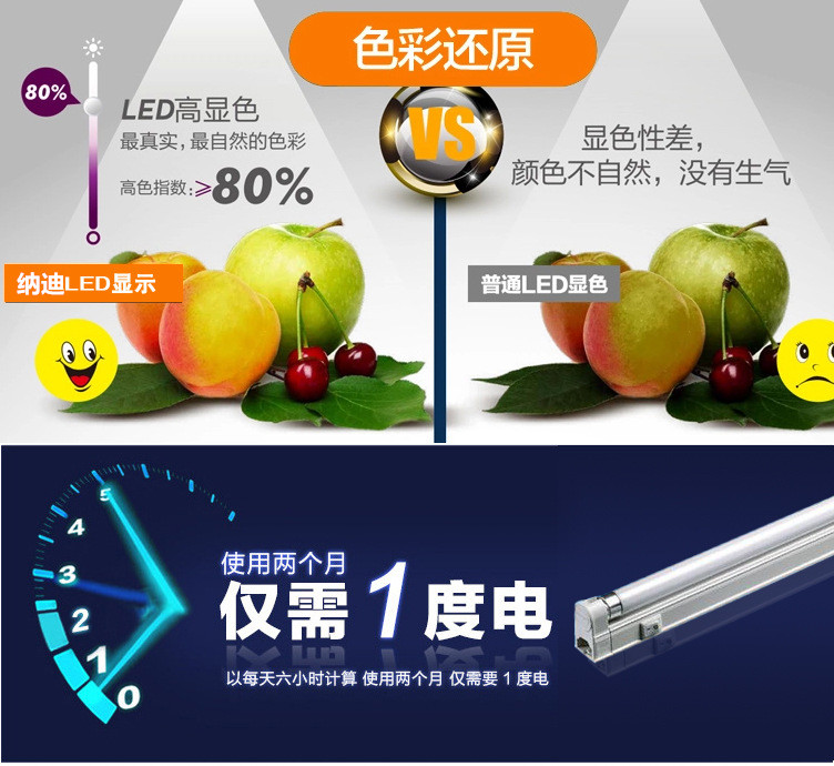 T5高显色性LED一体化支架-佛山市禅城区纳迪照明电器厂