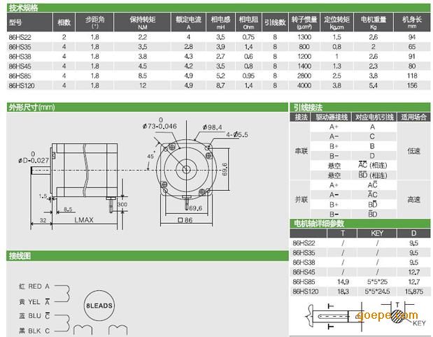 雷赛步进电机86hs85