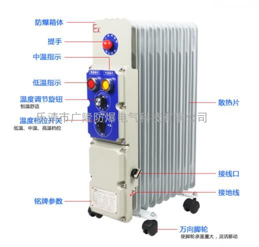 bdr户内取暖防爆电热油汀(结构详解图)