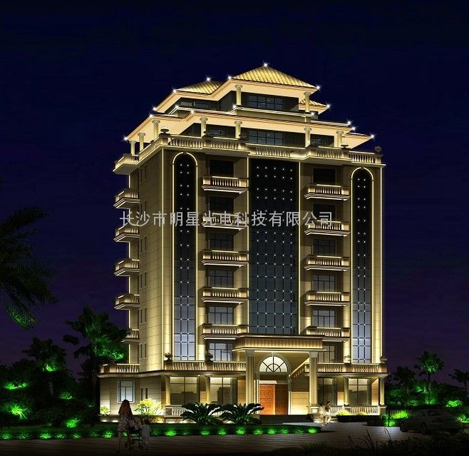 00/个                   长沙写字楼外墙灯光照明/长沙建筑外墙泛光