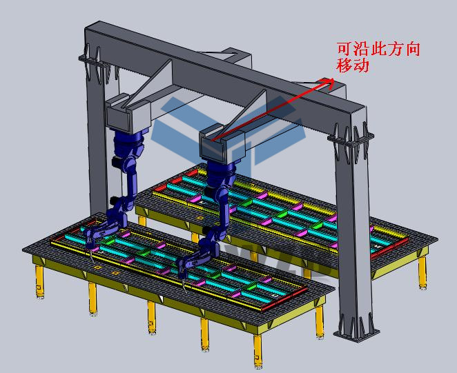 铝模板机器人自动焊接工作站/铝模柔性焊接工装夹具-三威牌