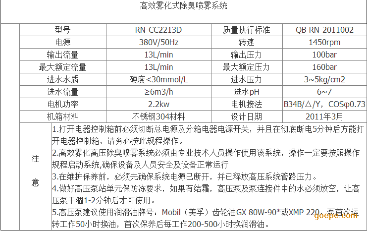 供应垃圾中转站喷雾除臭系统RN-CC2213D