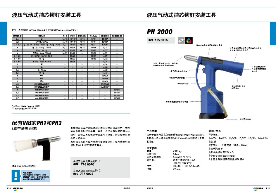 德国gesipa气动铆钉枪ph 2000