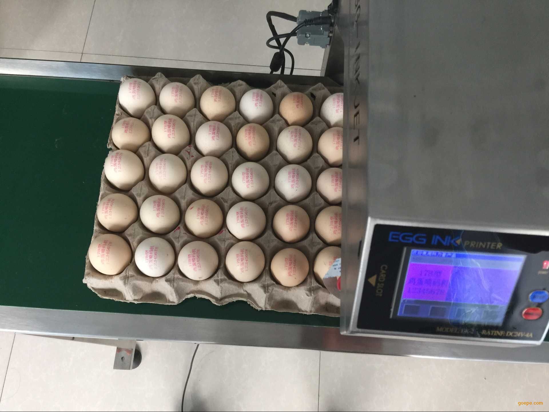 整托鸡蛋喷码机,科力普klp系统鸡蛋喷码机