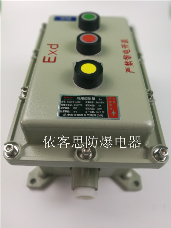 带灯按钮防爆控制箱bxk58-a1c2g