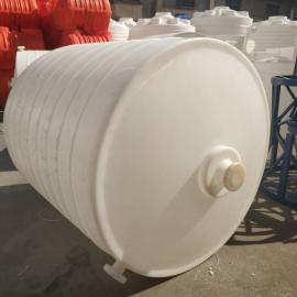 厂家定制3立方锥底塑料水箱食品级pe牛筋储罐滚塑溶药桶