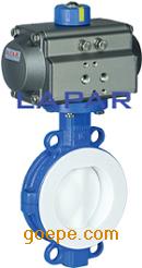 衬氟蝶阀,LPB15气动蝶阀