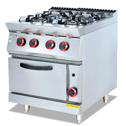 杰冠gh-787a-2四头燃气煲仔炉连焗炉 商用立式煲仔炉