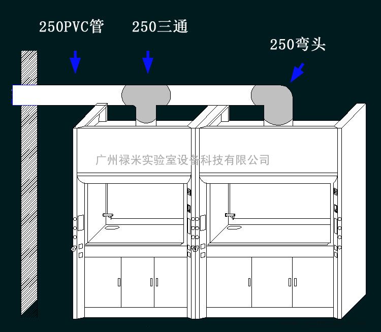通风柜安装示意图