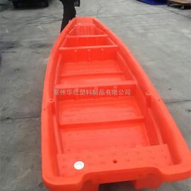华社厂家直销6米塑料船PE双层渔船捕鱼船观光船