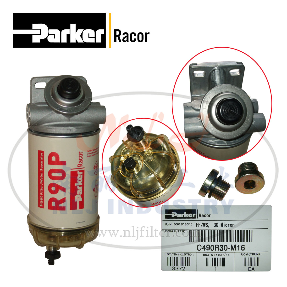 Parker(ɿ)Racorȼ͹/ˮC490R30-M16