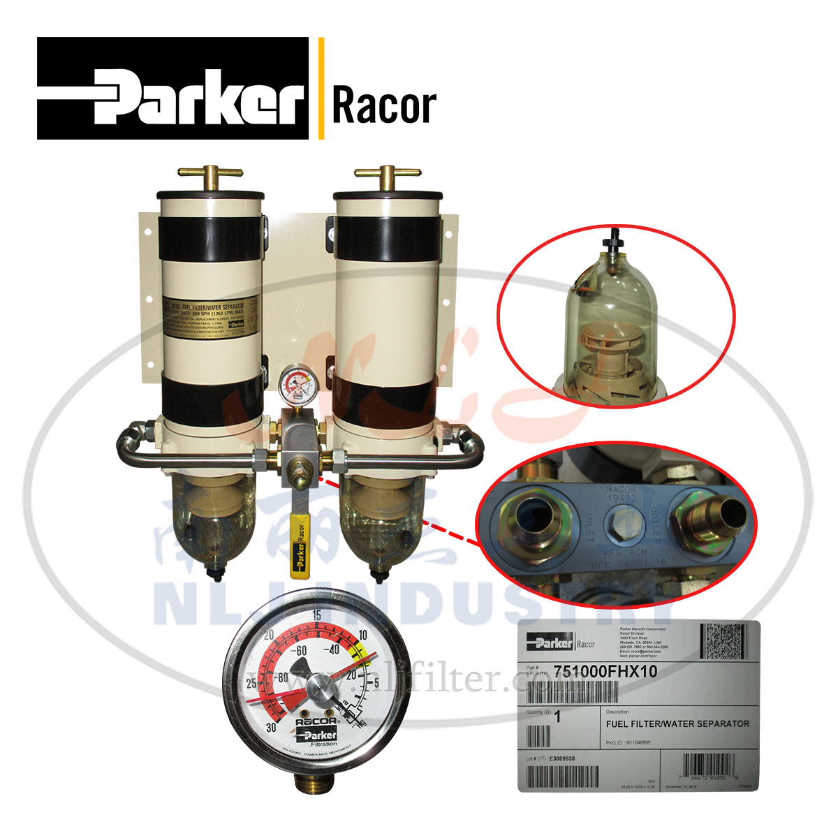 Parker(ɿ)Racorȼ͹/ˮ751000FHX10