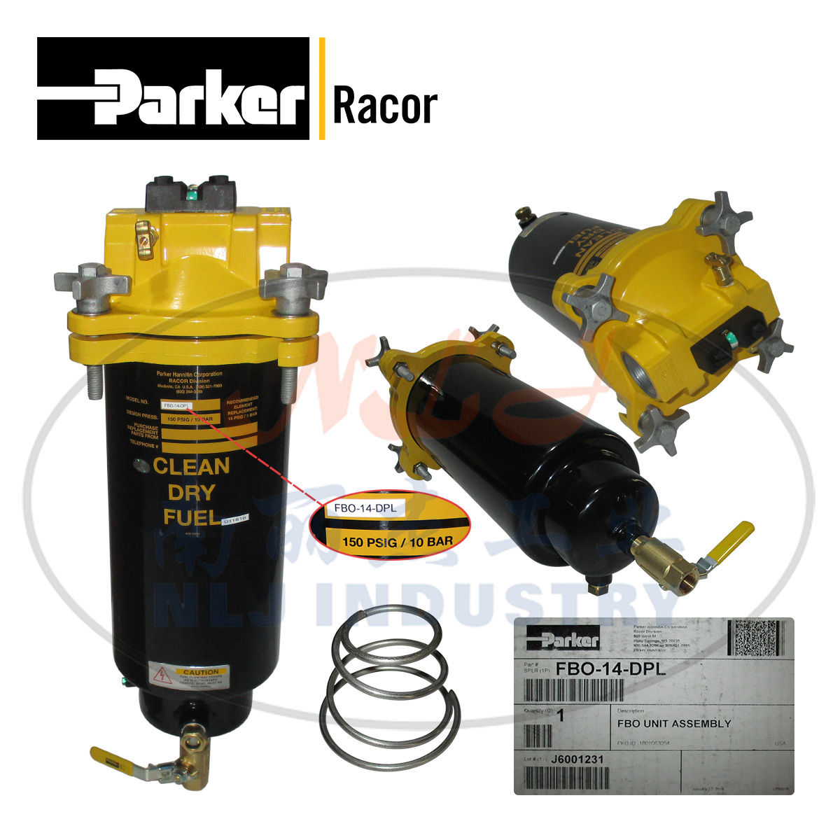 Parker(ɿ)RacorFBO-14-DPL