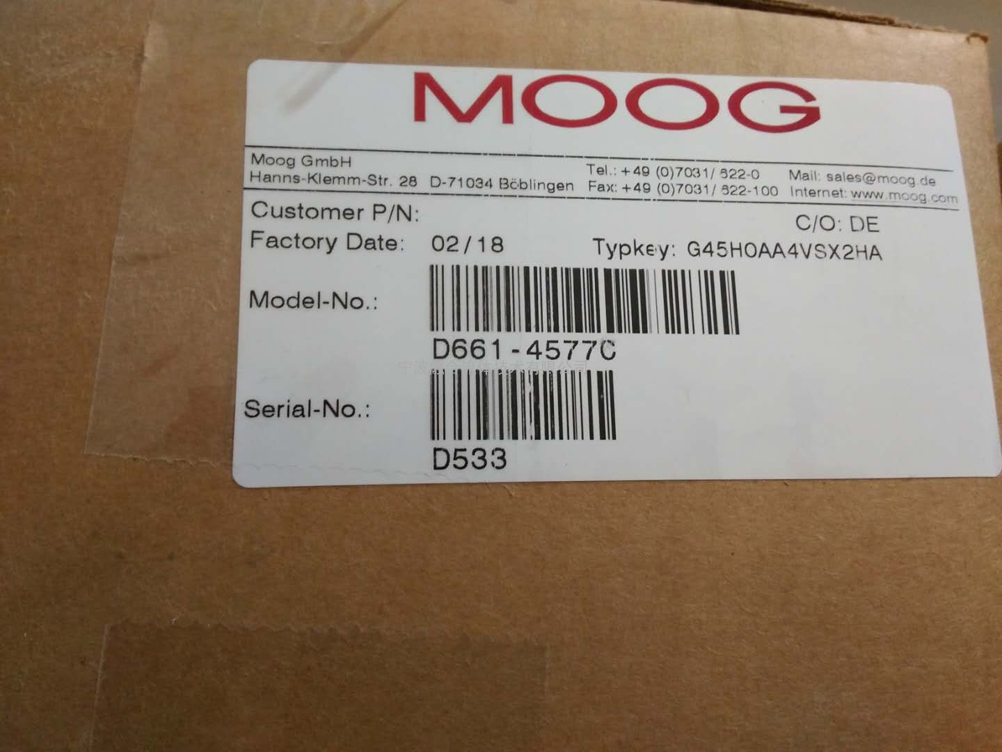 MOOG¸ŷ D661-4577C/G45HOAA4VSX2HA