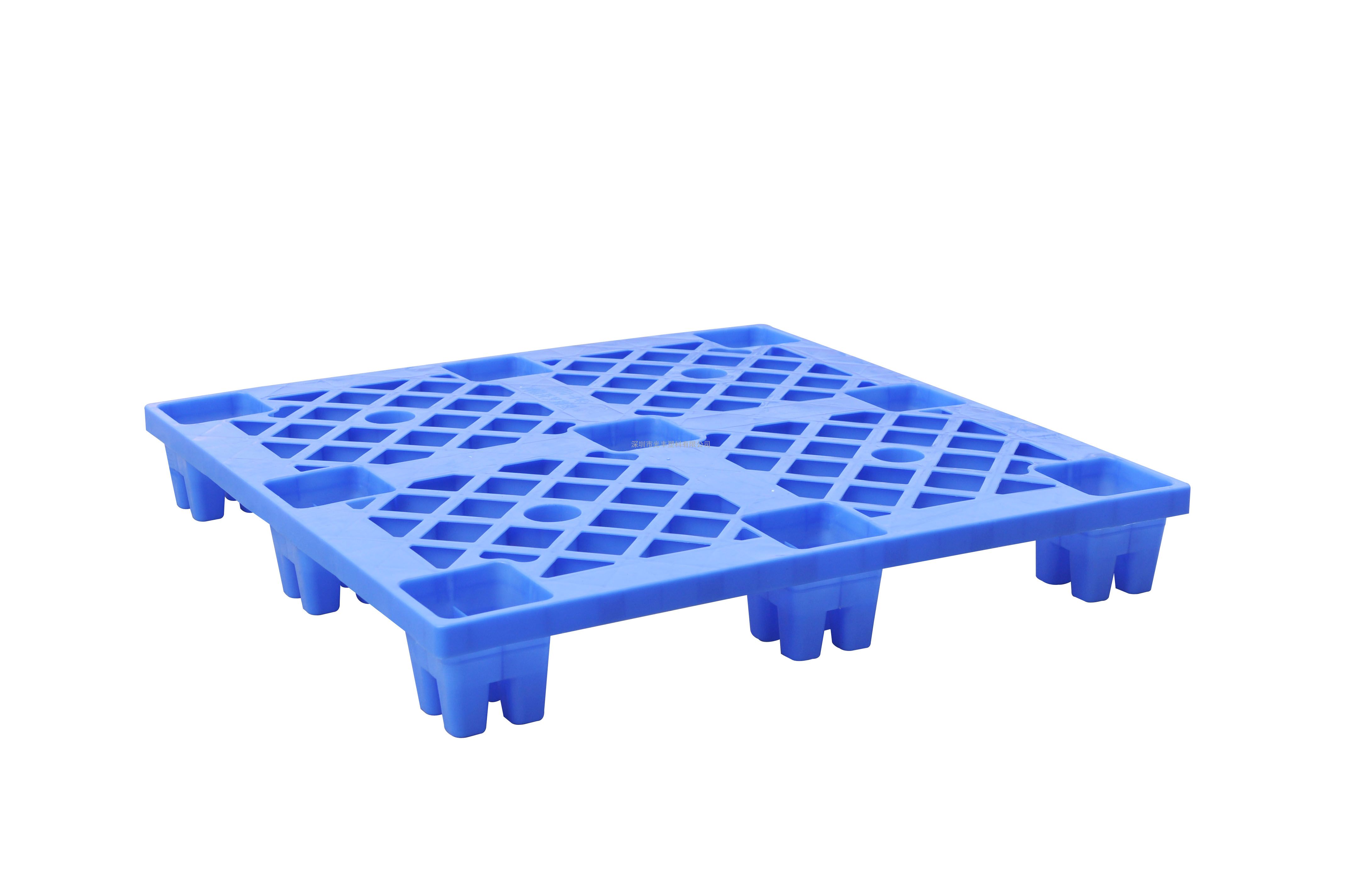 九角塑胶栈板120*100*14.5cm 纯新料塑料卡板 带龙骨九脚地台板