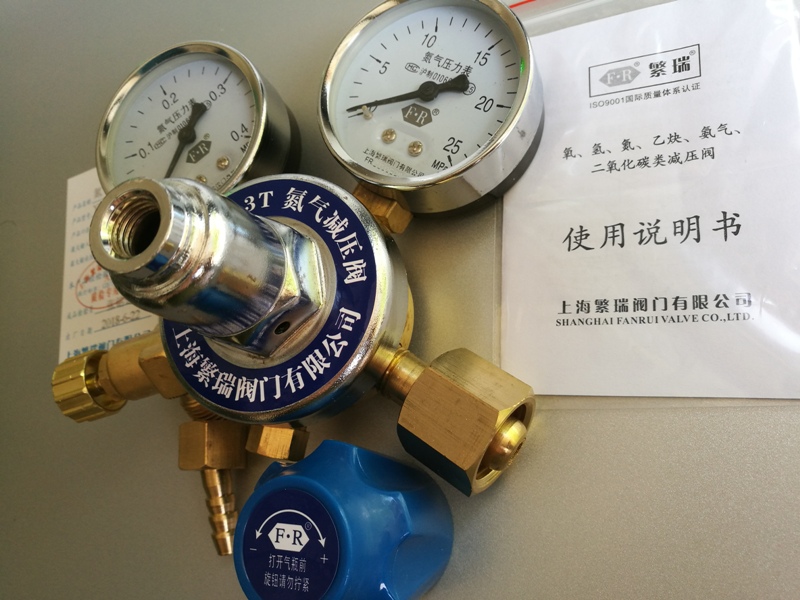YD12X-0.3T氮气减压阀 YD12X0.3T氮气调节器 氮气表25X0.4 繁瑞